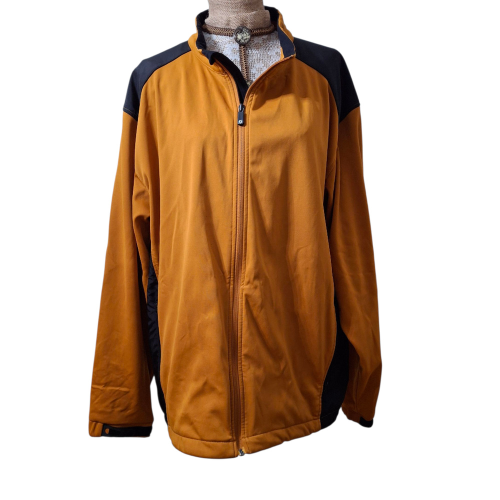 Footjoy Dryjoys Men's Golf Jacket Orange and Black size 2XL